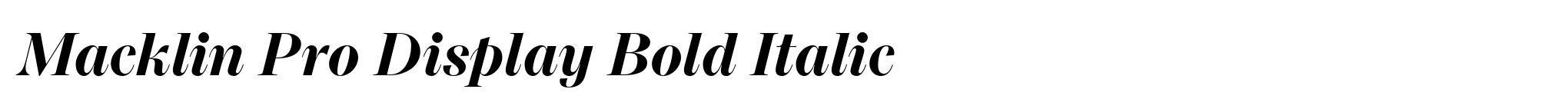 Macklin Pro Display Bold Italic image